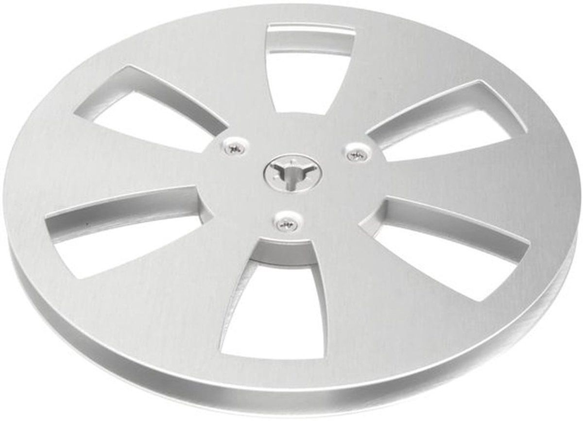 Lege Tape Reel - 1/4 Inch - Aluminiumlegering - 6 Gat - Roestvrij Stalen Schroeven - Opname-opwikkelspoel