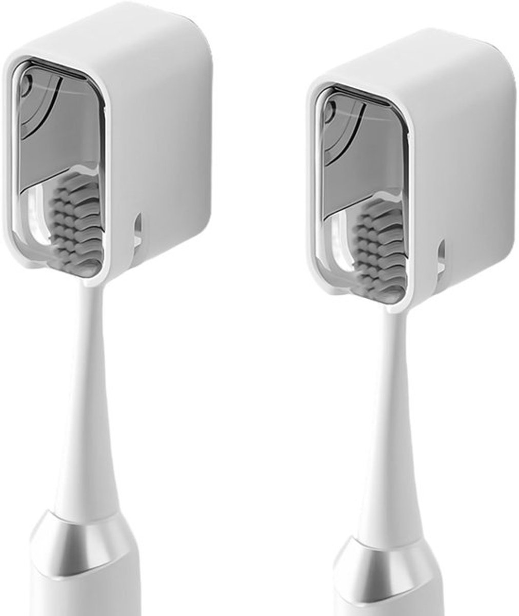 Set van 2 Zelfklevende Tandenborstelhouders met Deksel