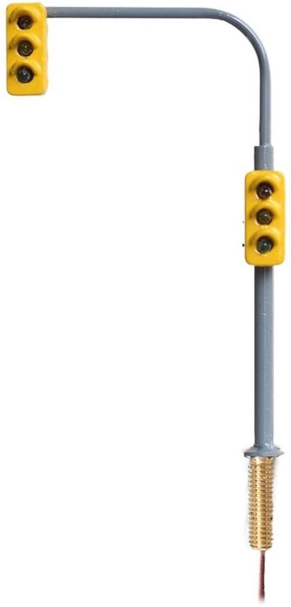 Verkeerslichten 2 Stuks - LED Straatsignalen - Metalen Kolom - HO/OO Schaal - Lange Levensduur - 3V DC Werkspanning - Modelspoorverlichting