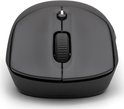 Zwarte HP muis met scrollwiel en twee knoppen.