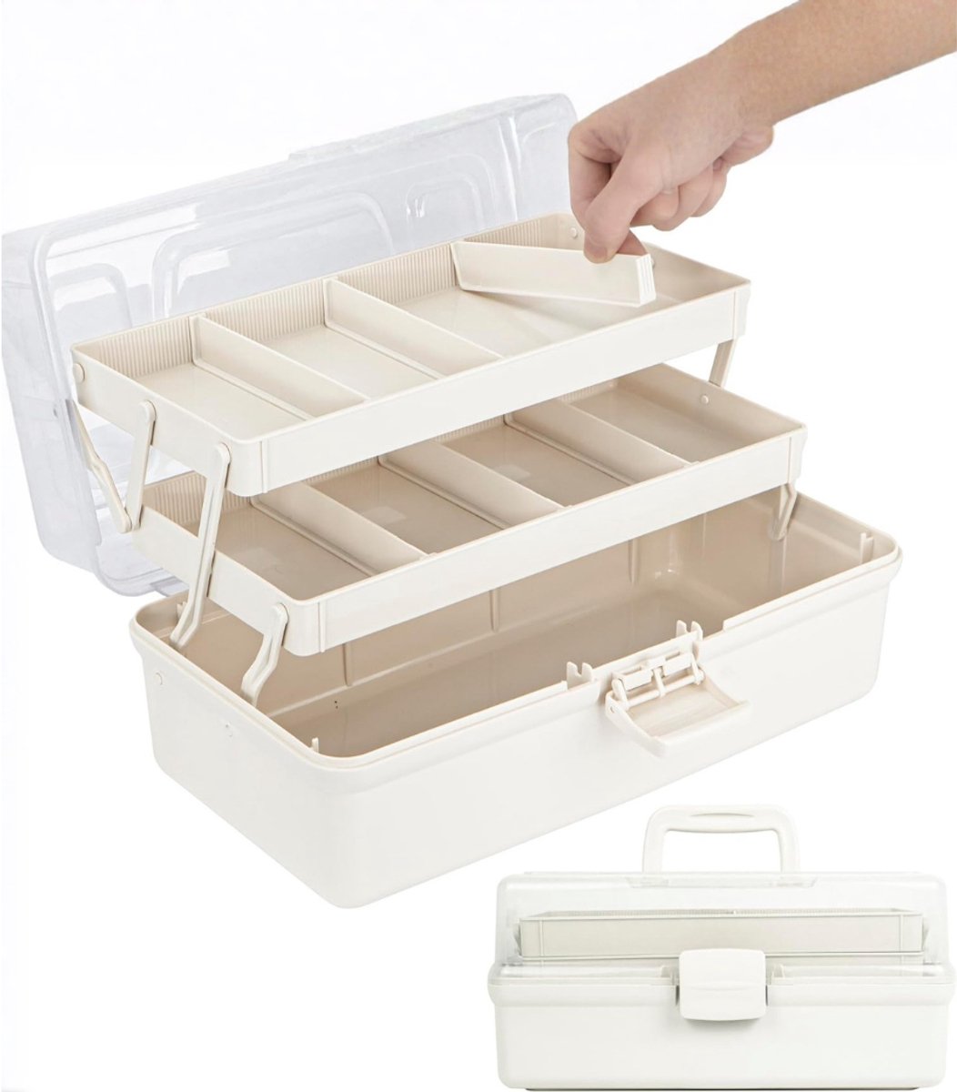 ZRNS® Naaidoos Opbergbox - Naaibox - Naaigaren Opbergdoos - Naaikoffer - 3-Laags