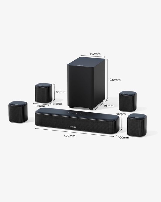 Soundbar voor TV - 7.1 Kanaals Surround Sound - Home Cinema Geluidssysteem - TV Speaker voor Films, Muziek en Gaming — afbeelding 3