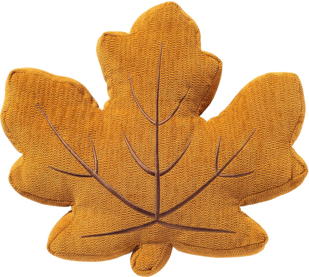 Dutch Decor - MAPLE - sierkussen 39x41x8 cm - bladkussen - Roasted Pecan - bruin