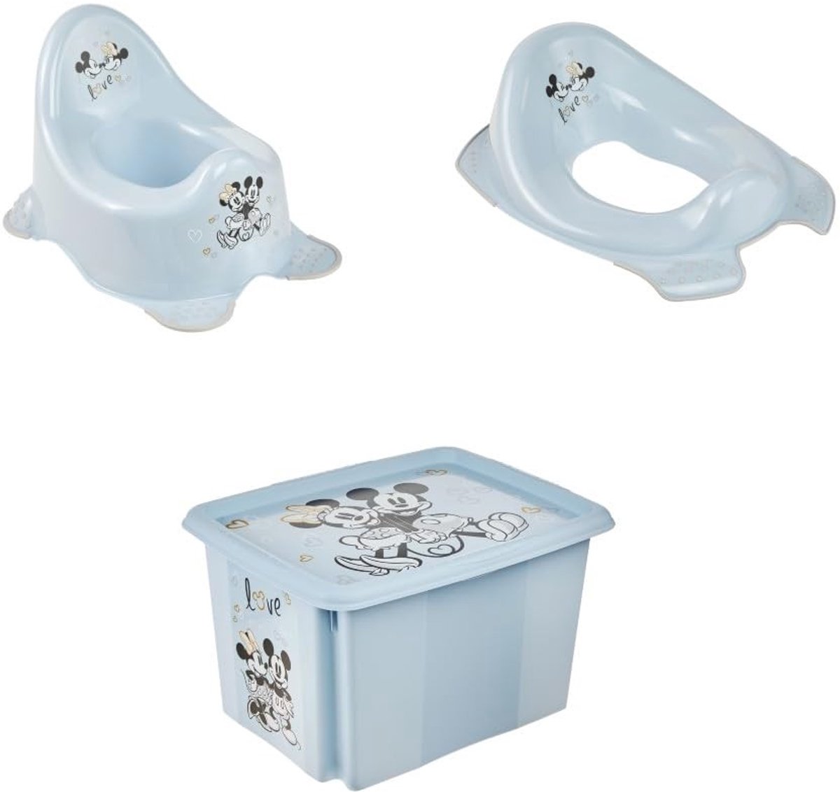 Solidchoice - Mickey Mouse Set: Potje, Toiletbril en Opbergbak voor Kinderen