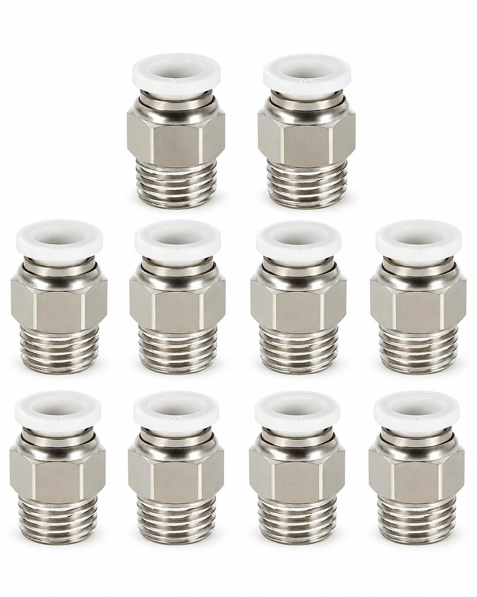 Solidchoice - Set van 10 Pneumatische Aansluitingen voor Industrie