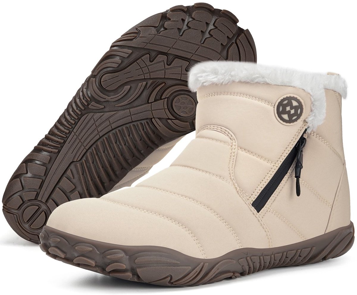 Solidchoice - Winter Barefoot Schoenen voor Mannen met Warme Voering en Antislipzool