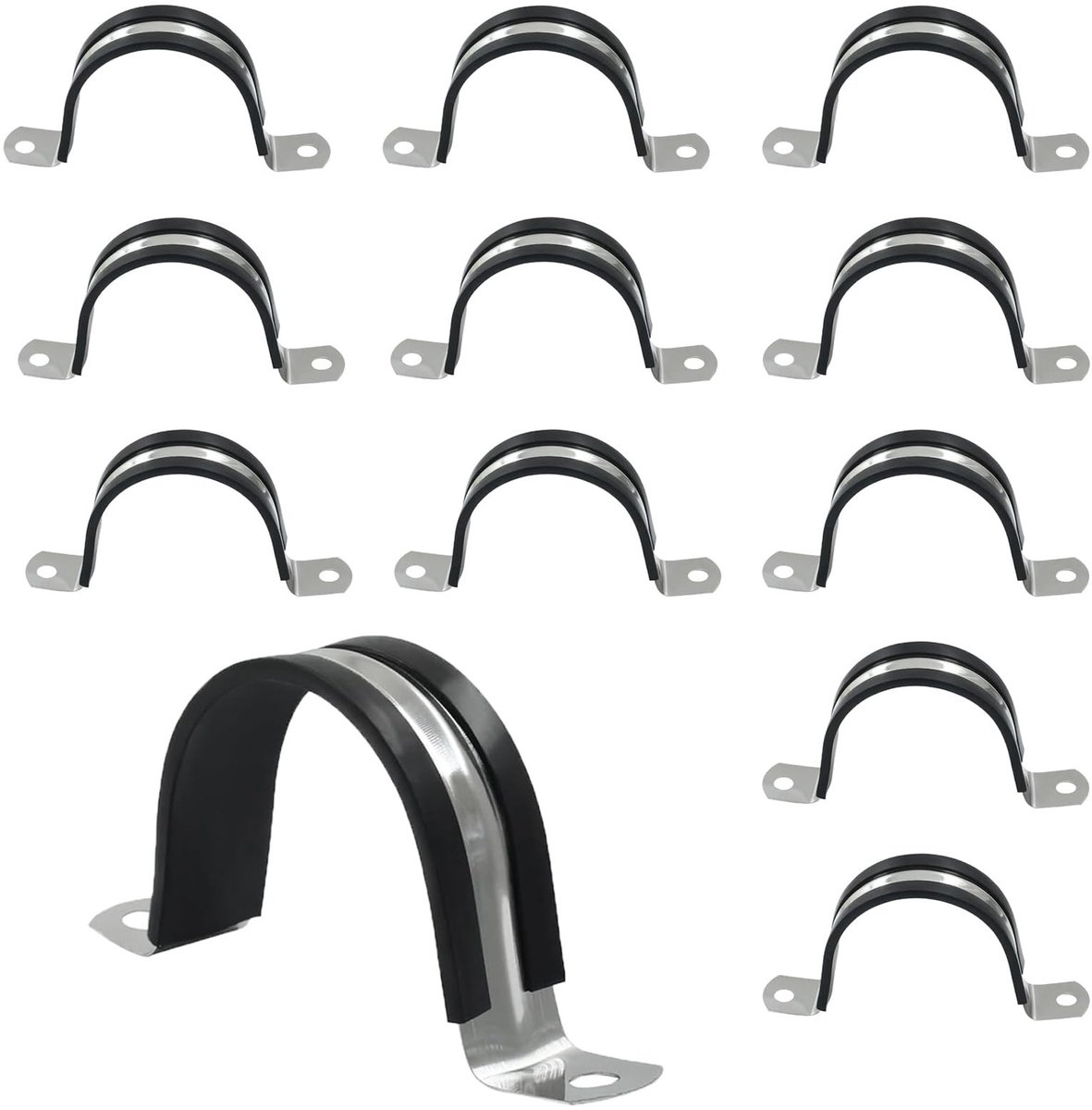 Solidchoice - Set van 12 RVS U-klemmen voor Diverse Toepassingen