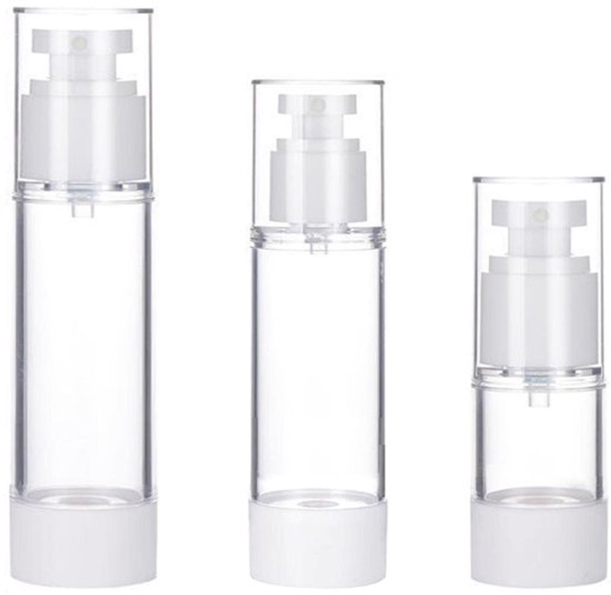 Set van 3 Navulbare Airless Fijne Nevelspuitflessen voor Cosmetica