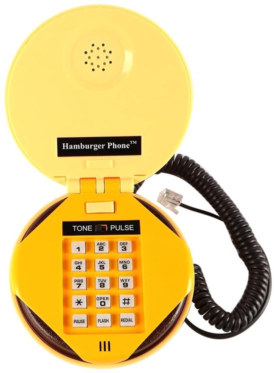 Vaste Telefoon Creatief Hamburgervormig Ontwerp - Decoratief Gebruik - Eenvoudige Functionaliteit - Duurzame Constructie - Antislip Voetjes - Levendige Kleuren - Decoratieve Telefoon