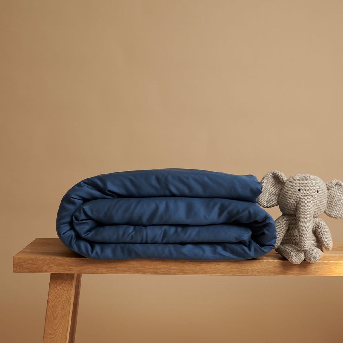 Coco & Cici - Kids - TENCEL Sateen Dekbedovertrek Donker Blauw - 120x150 (zonder kussensloop)