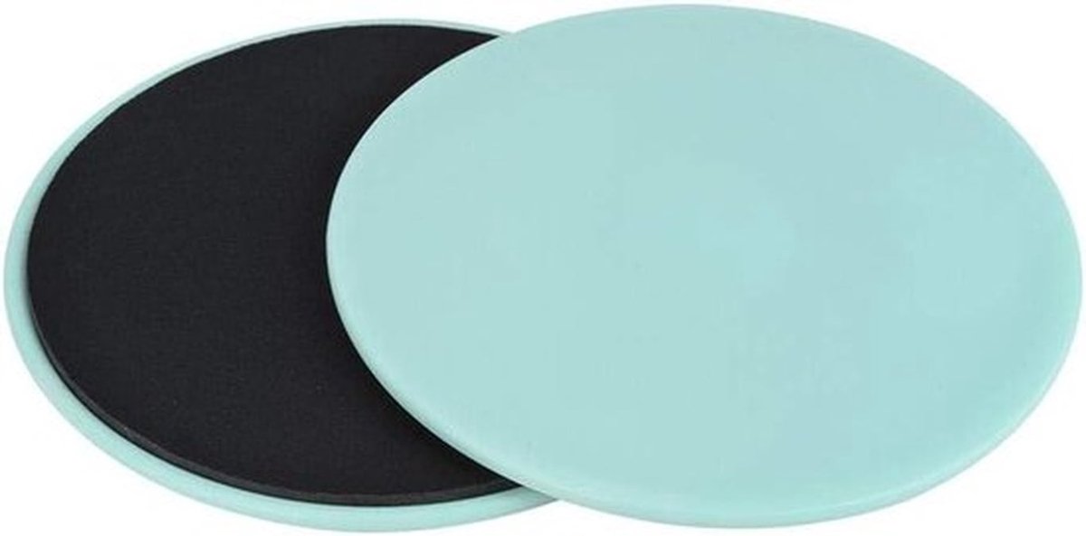 Fitnessglijschijven - Oefening - 2 stuks - Glijschijven - Slider - Fitnessdisc - Training - Thuisgym - Yoga - Pilates - Lichtgroen
