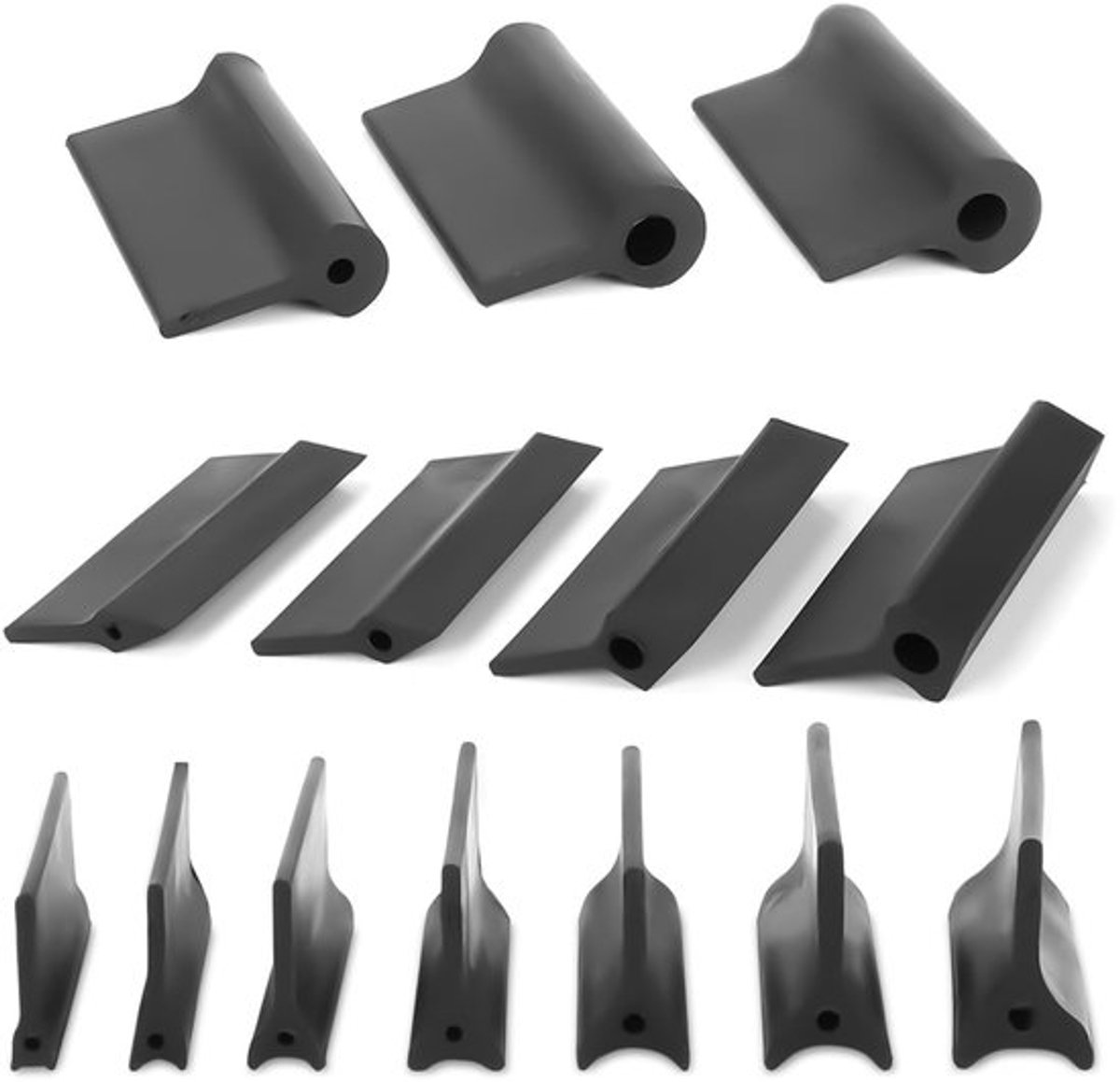 Schuurblok 14 Stuks - Rubber Schuurpapier - Flexibel Schuurframe - Voor Convexe/Concave Profielen - Duurzaam - Eenvoudig in Gebruik - Schuurset