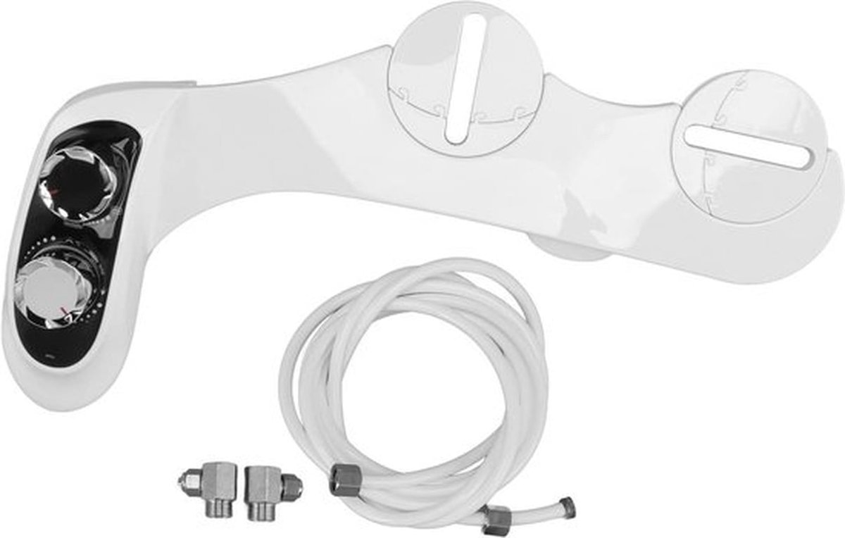 Bidet-opzetstuk Warm/koud - ABS Toiletbevestiging - Dubbel Mondstuk - Comfortabel - Ultrasone Lastechnologie - 942 g - Toiletbidet