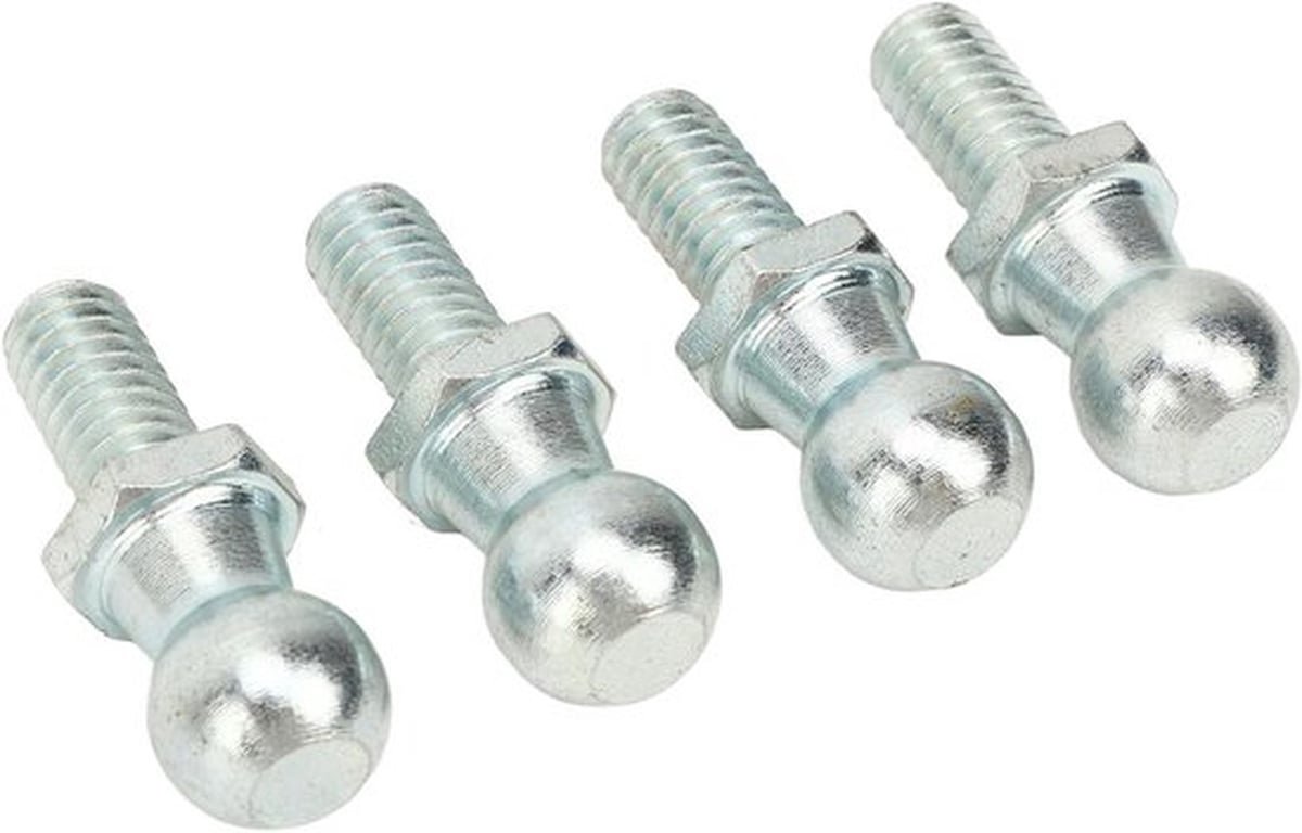 Gasdrukdemper Bevestiging - Kogelpennen - Duurzaam - 5/16 in 18 Schroefdraad - Stabiele Ondersteuning - 4 stuks 13 mm kogelpennen incl. bevestiging voor gasdrukdemper, duurzaam, 5/16 in 18 schroefdraad, voor stabiele ondersteuning.