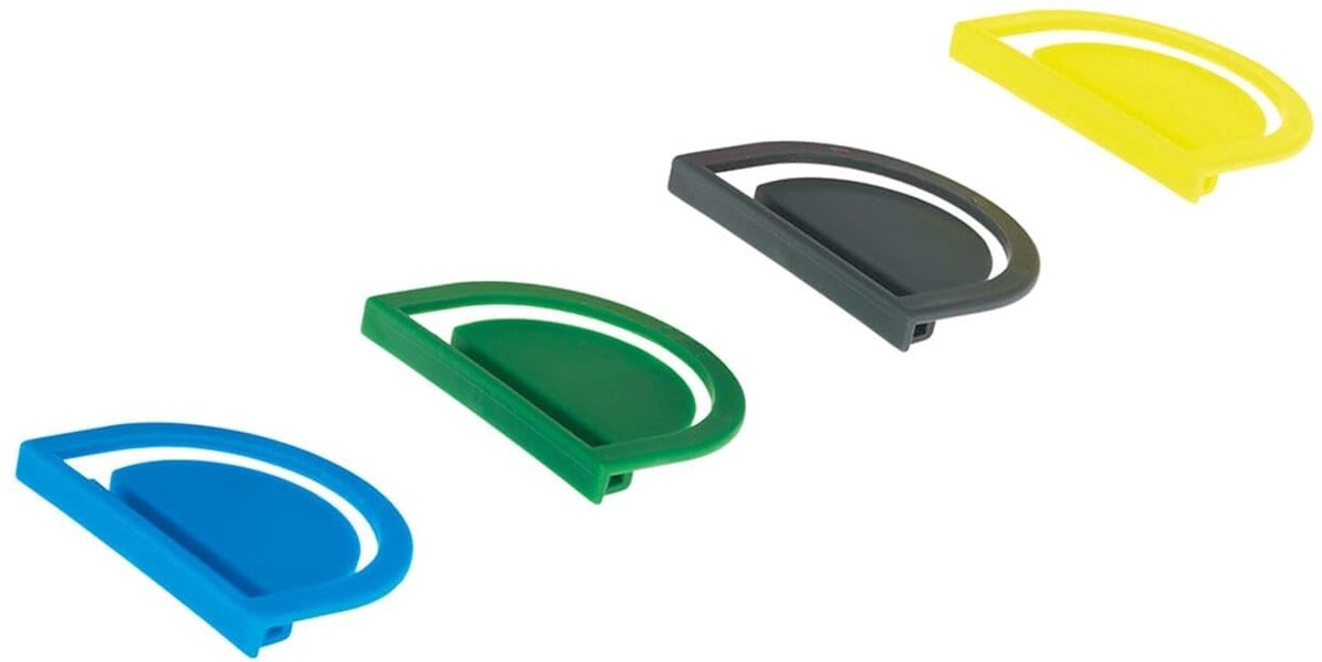 Solidchoice - Set van 4 Kleurclips voor Vuilniszakken voor Afvalscheiding