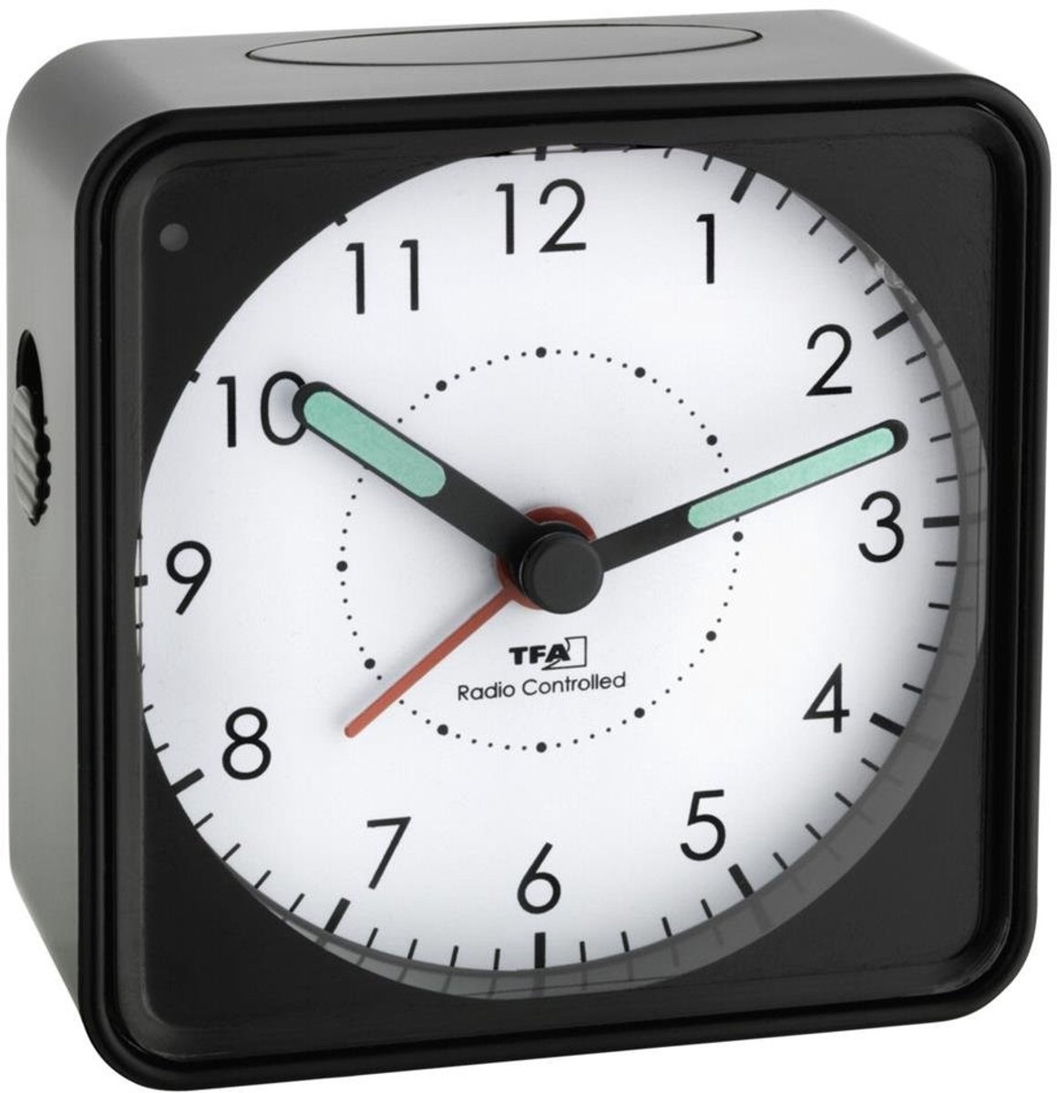 Solidchoice - Analoge Radio Alarmklok met Stille Beweging, Zwart
