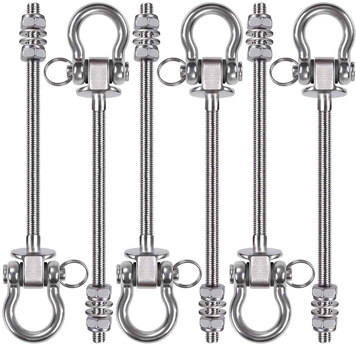 Solidchoice - Set van 6 Swing Haken voor Hangmat en Stoelen