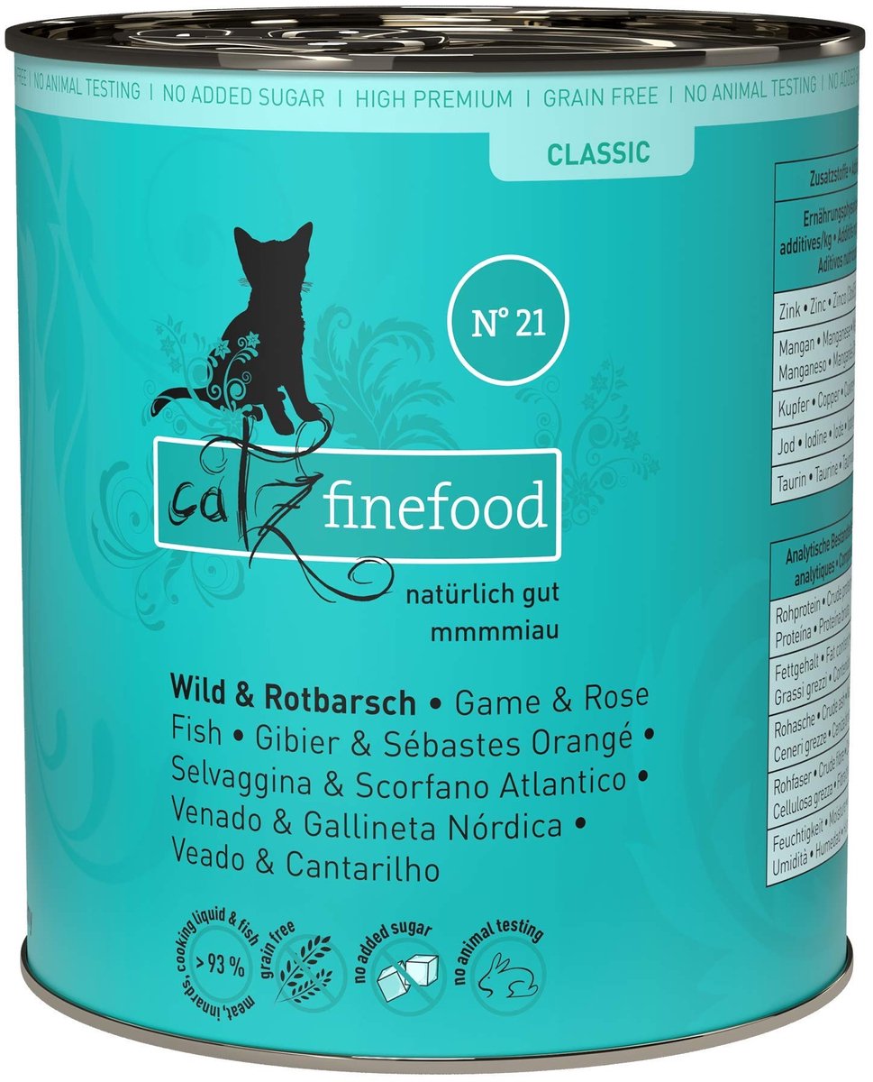 Solidchoice - Wild & Roodvis Nat Kattenvoer met Aardappel en Bosbessen, 6 x 800g Blikken