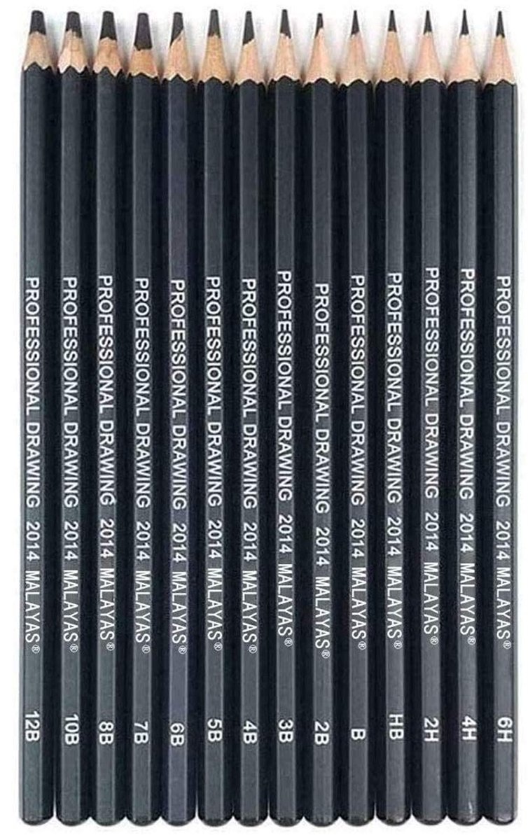 Solidchoice - 14 Delige Tekenpotlood Set voor Beginners en Professionals