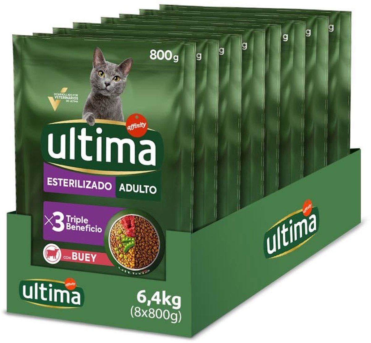 Solidchoice - Droogvoer voor Gesteriliseerde Katten met Rundvlees, 8 x 800 g