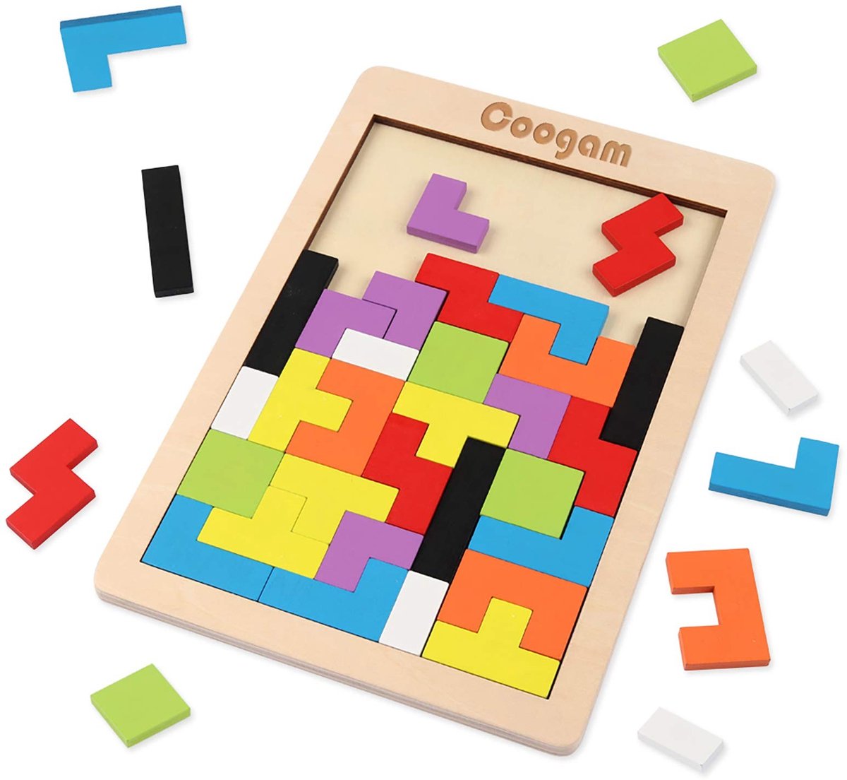 Solidchoice - Houten Tangram Puzzel voor Kinderen