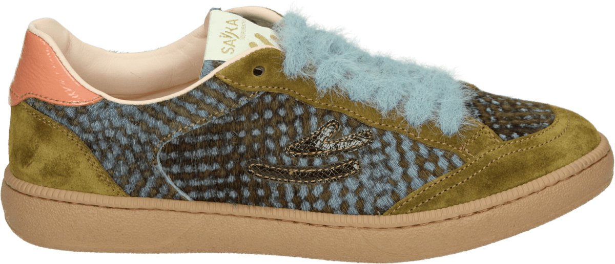 Saika - 9905S076 - Lage sneakersDames sneakers - Kleur: Groen - Maat: 41