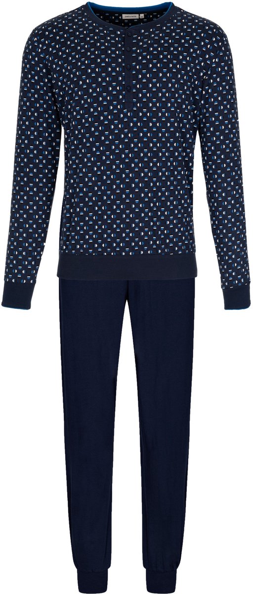 Pastunette - Blue Draft - Pyjama - Katoen - Blauw - Maat L