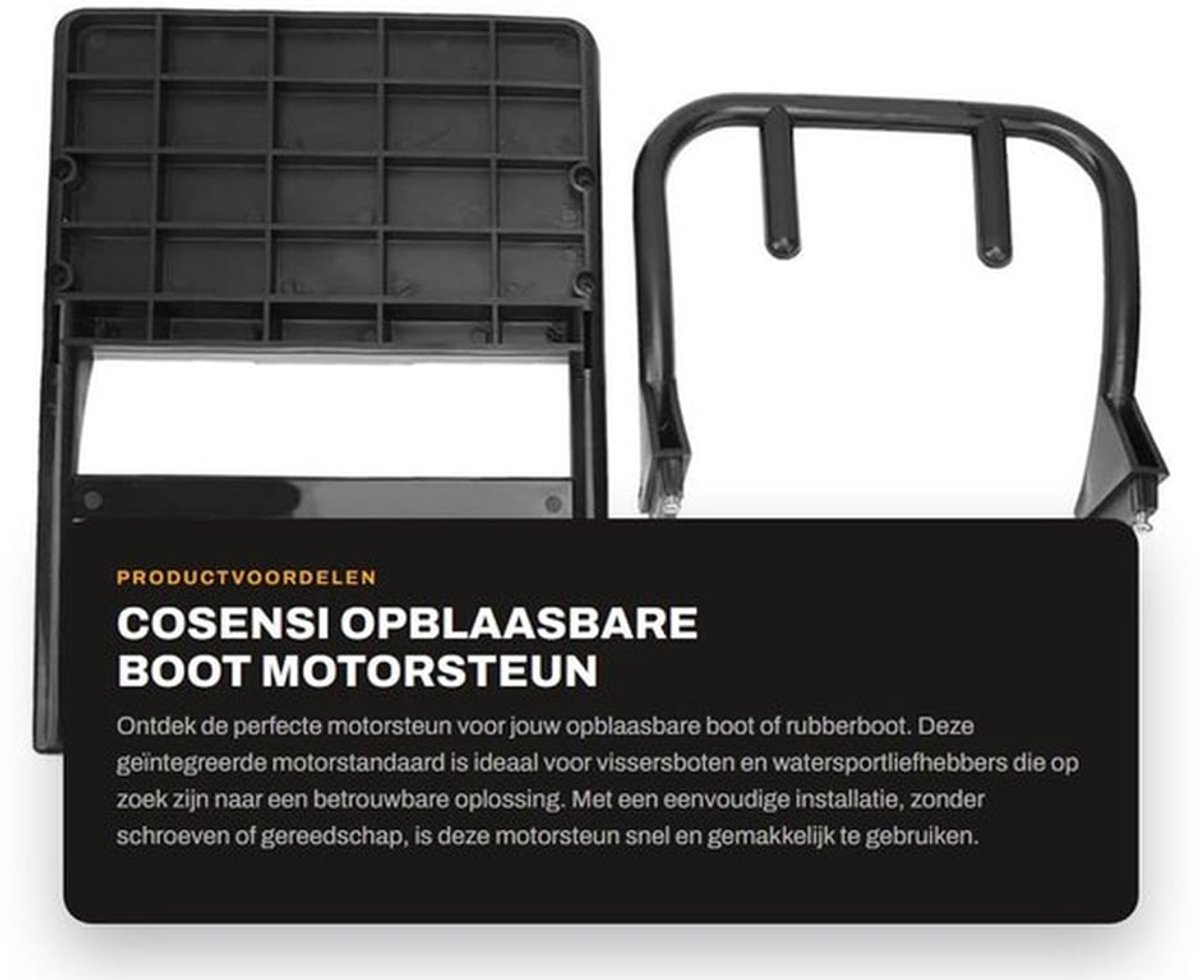 Motorsteun Stevig - Opblaasbare Boot - Vissersboot - Geïntegreerde Motorbeugel - Lichtgewicht - Duurzaam Materiaal