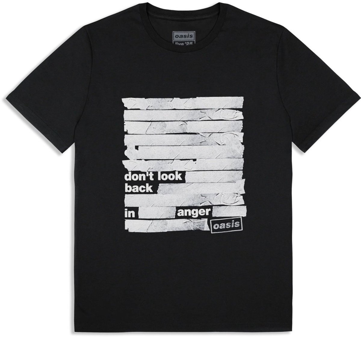 Oasis - Don't Look Back In Anger Tape Heren Tshirt - 2XL - Zwart