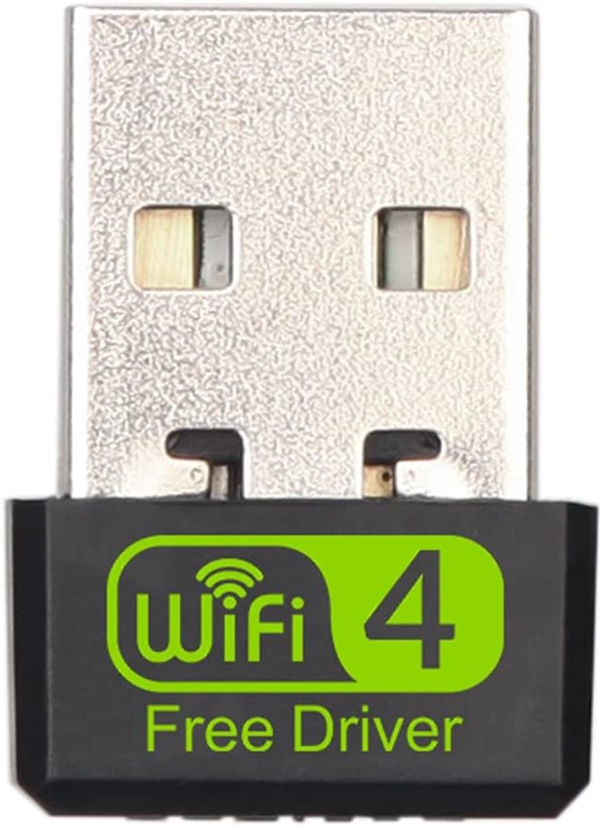 150 Mbps draadloze USB WiFi-adapter zonder drivers, single-band 2,4 GHz