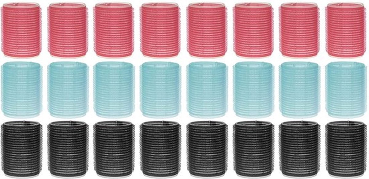 Haarkrullers Set van 24 - Zelfklevende Haarrollers - Hittevrije Krulstyling - Kapperskwaliteit - Voor Alle Haartypes - Ø 20 mm