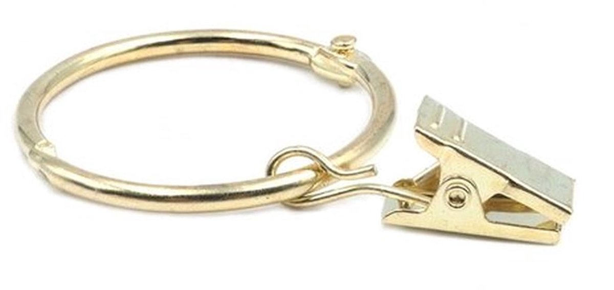 Gordijnringen Roestvrij Staal - 40 Stuks - Met Clips - 1,5 Inch - Sterke Spanclip - Voor Zwaardere Gordijnen - Gordijnhaken