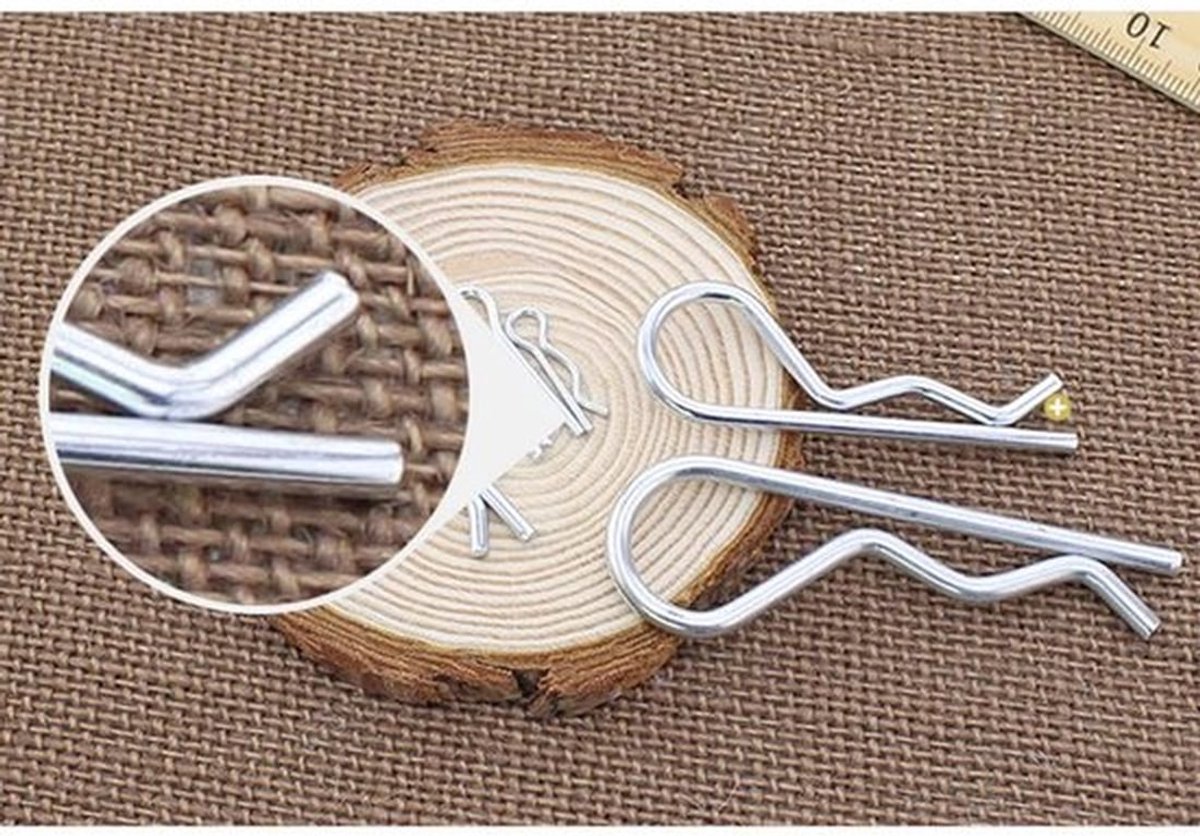 Splitpennen R-clips 100 mm - Bevestigingsclips - Knutselen - Hobby - Mechanische verbindingselementen - 3 stuks