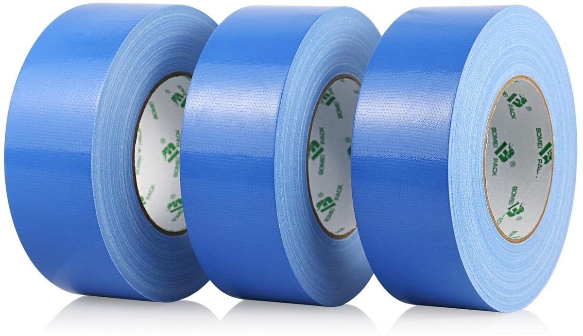 Blauwe Duct Tape - Waterdichte Textieltape voor Binnen en Buiten - 50m x 50mm - Sterke Hechting en Duurzaam Gebruik