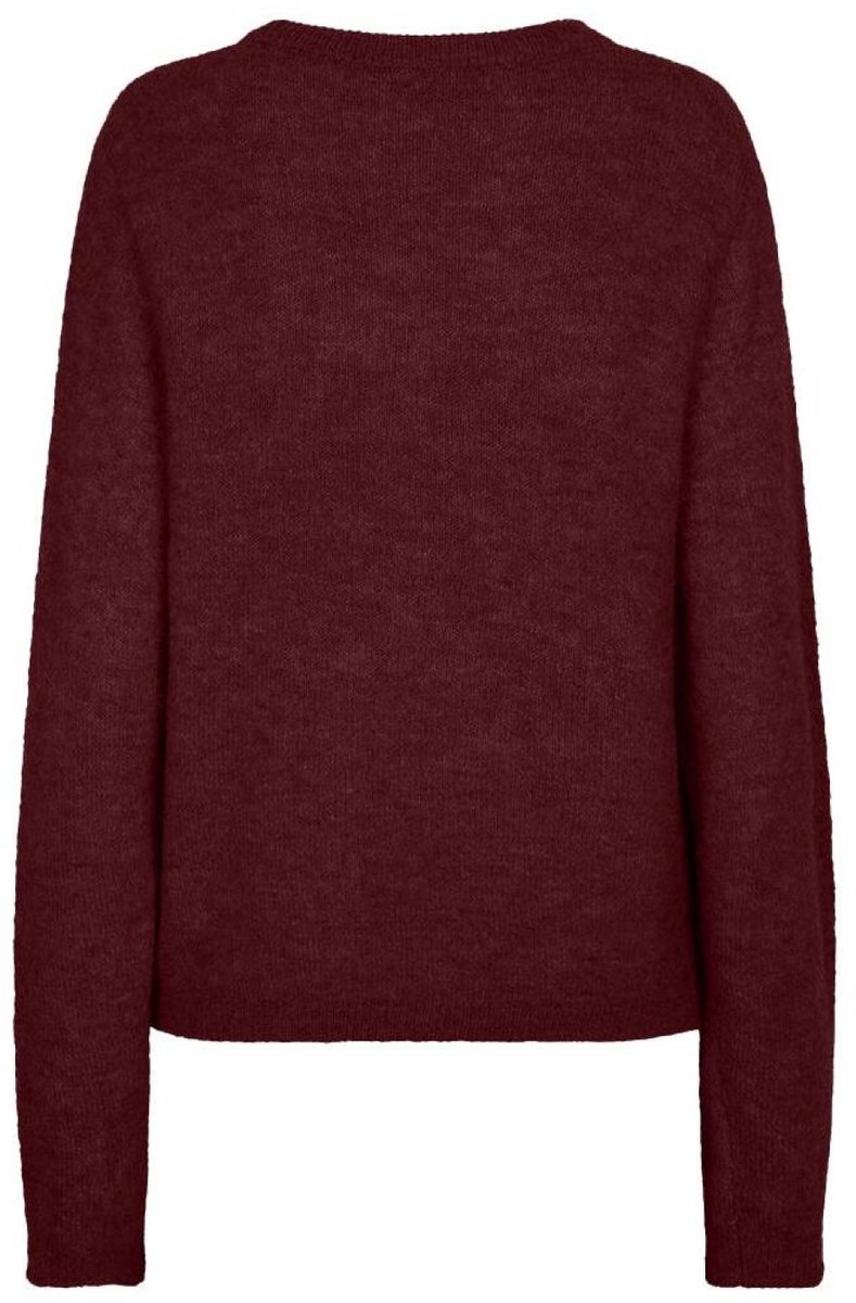 EsQualo Trui Cardigan Closed Placket Fancy Button F26 07510 488 Merlot Dames Maat - S