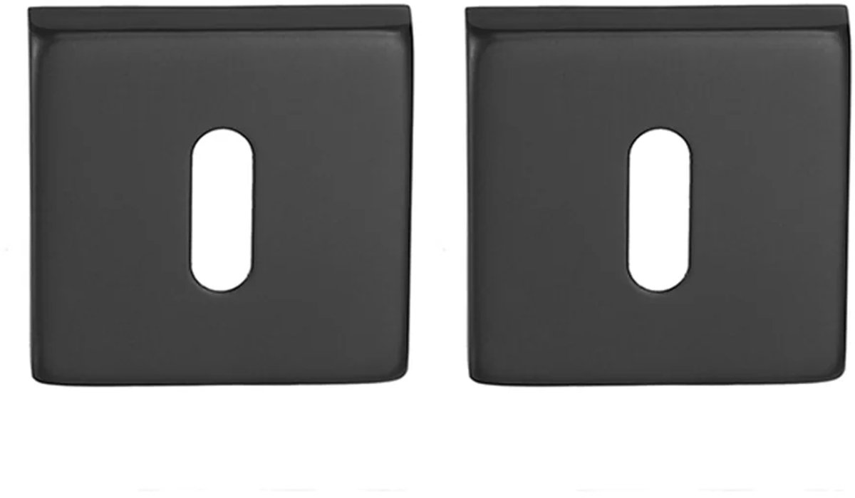Sleutelrozet vierkant 53x53x8,9mm mat zwart PVD gecoat