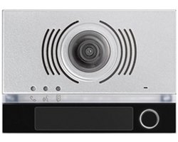 URMET Alpha 1168/141 - Frontpaneel met 1 oproeptoets - t.b.v de de 1083/48 Alpha audio/video module - Zilver