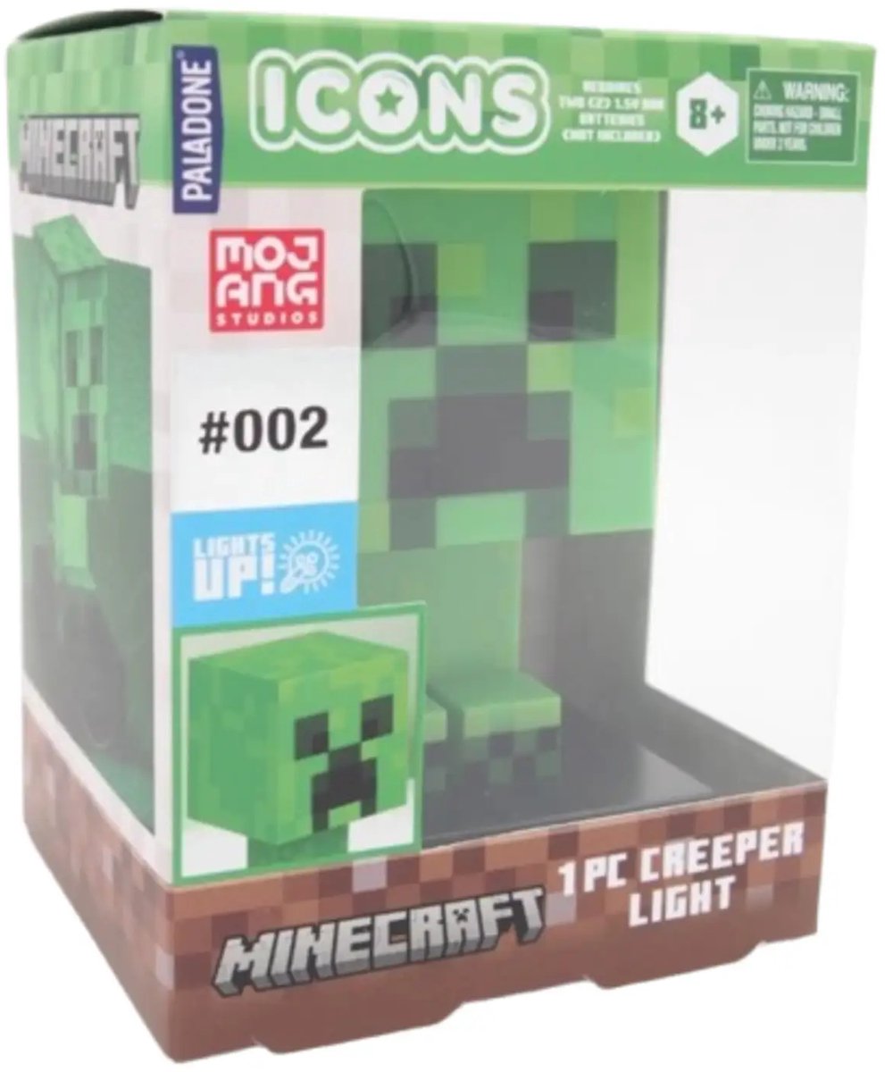 Mojang Minecraft ICONS Creeper nachtlamp - 11 cm groot