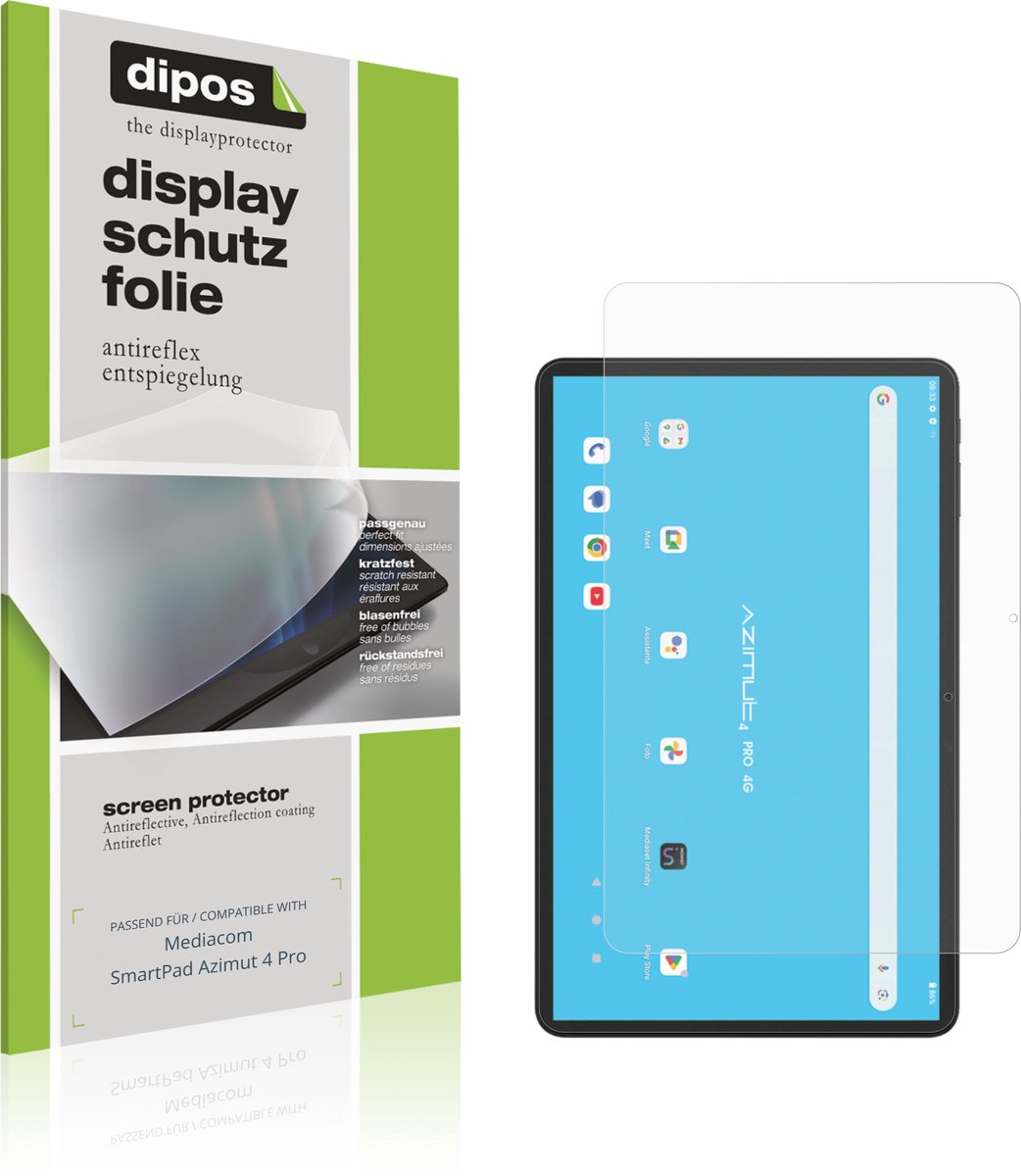 dipos – 2x Matte Beschermfolie geschikt voor Mediacom SmartPad Azimut 4 Pro | Krasbestendige & antireflecterende Screenprotector Ultra-Thin