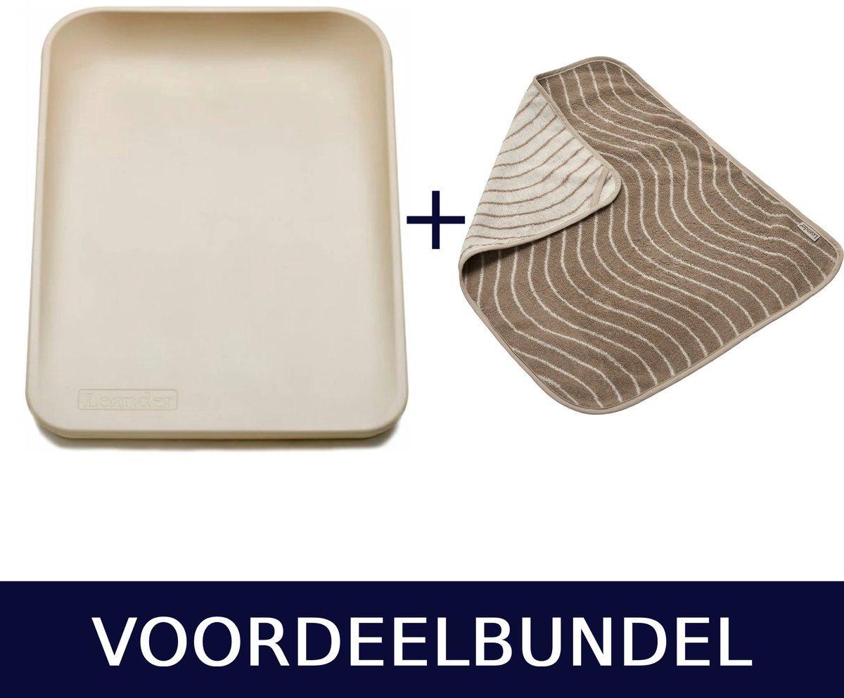 Leander Matty aankleedkussen Cappuccino + Leander topper voor Matty cappuccino