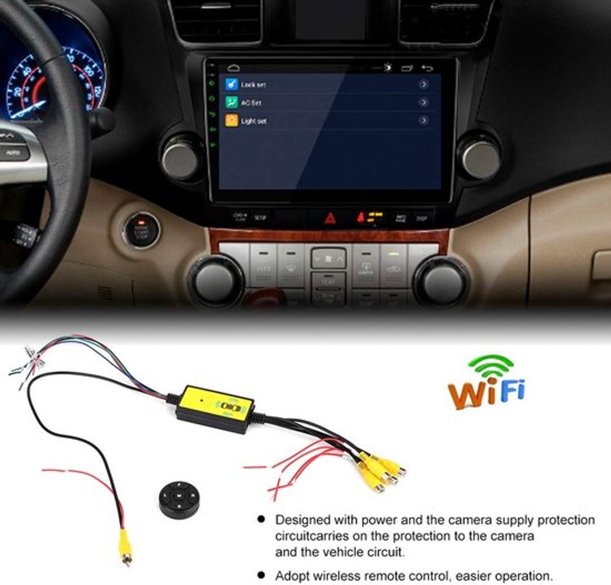 Videoswitcher met 4 Ingangen - Auto Video Converter - Hoogwaardige Prestaties - Geschikt voor Meeste Voertuigen - Stroomcircuitbeveiliging - Betrouwbaar Accessoire - Videomixer