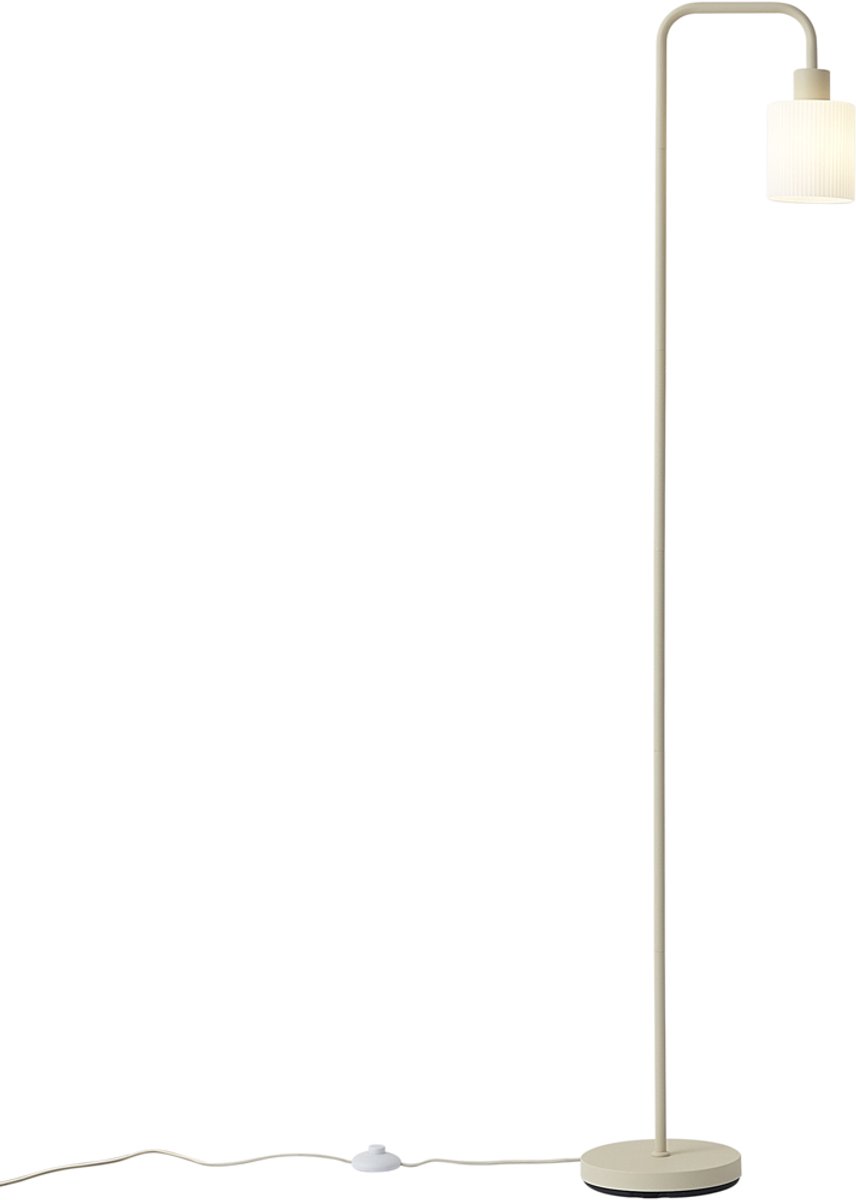 Qazqa japandi staande lamp met kap - Wisp - beige, rond, max. 15W, geschikt voor led, 160cm, ideaal als woonkamer lamp