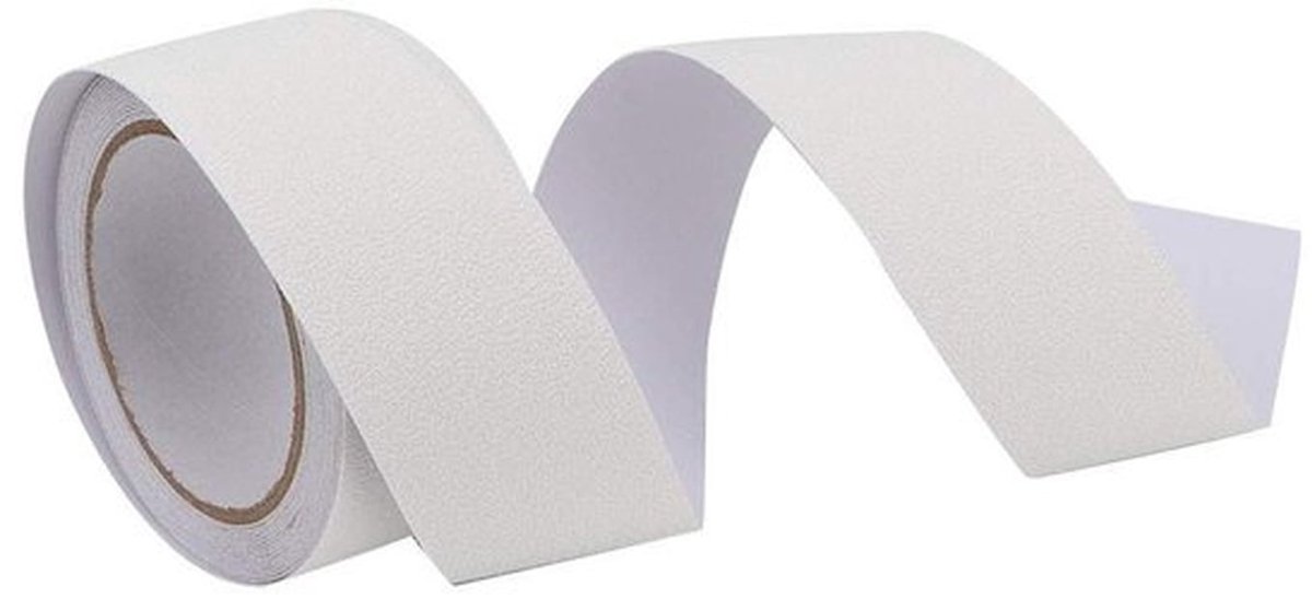 Antislip tape - Veiligheidsborden - Wit - Schuurstrip - PEVA PU Rubber Niet-slip - Traptrede - Geschikt voor vloer wit (5 meter)