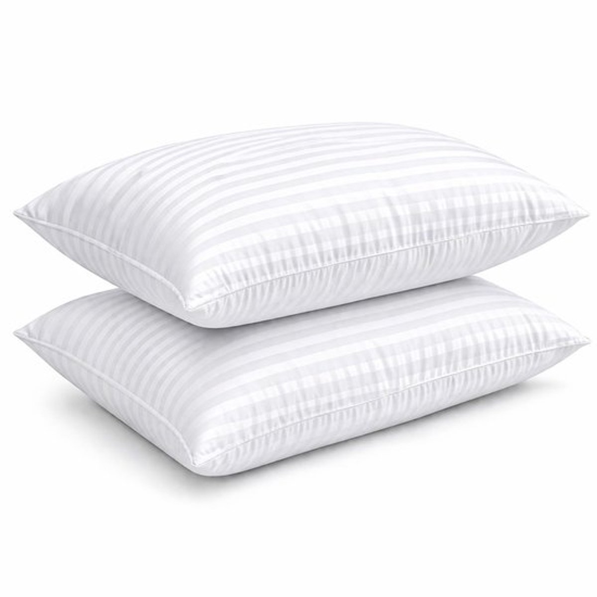 Kussen 2-Pack - Holle Vezel Gevuld - Anti Allergie - Bed Kussen - Comfortabel - Machinewasbaar - Luxe Satijnen Hoes - Bedkussen