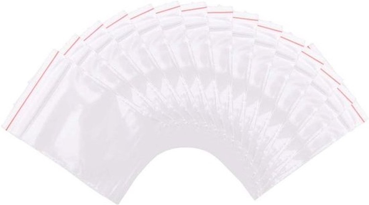 Transparante Zip Lock Tassen - Verpakking - Ongeveer 500 stuks - Kleine Items - Top Seal - Geschikt voor Pandahall - 7x5 cm - Clear - Zip Lock - Top Seal - Verpakking