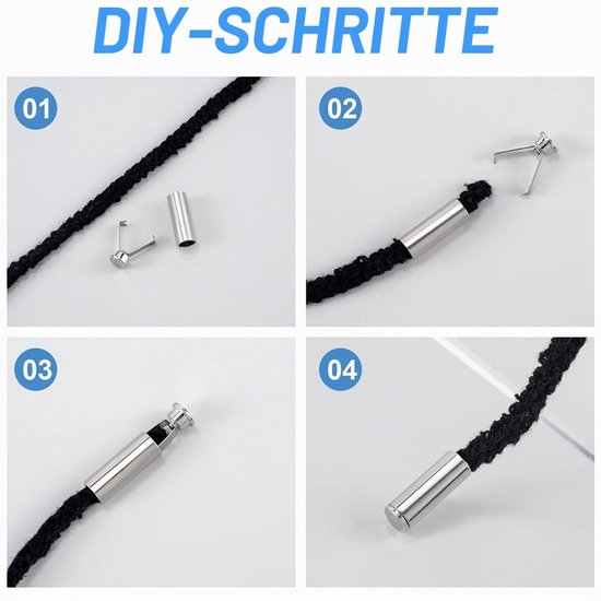 Set van 60 metalen kordelstopper voor schoenen en kleding, 4 kleuren — afbeelding 5
