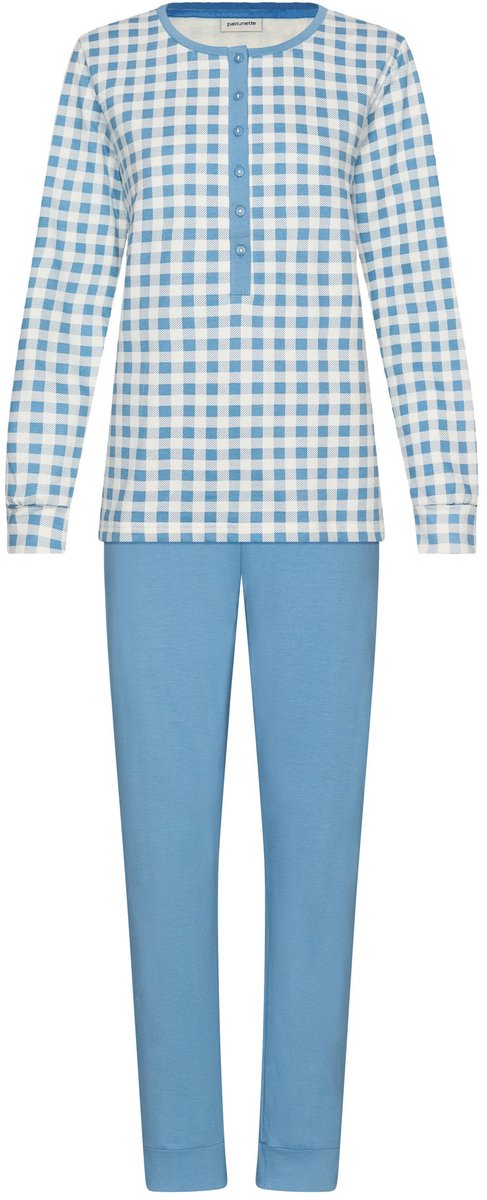 Pastunette - Blue Cottage - Pyjama - Katoen - Badstof - Blauw - - Maat 48