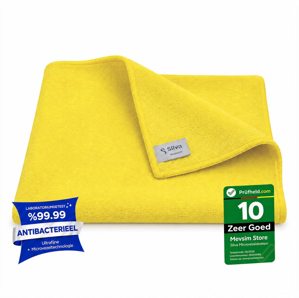 Silva Microvezeldoekjes - Stofdoek - Plumeaus - Geel - Droogdoek - 40x40 cm