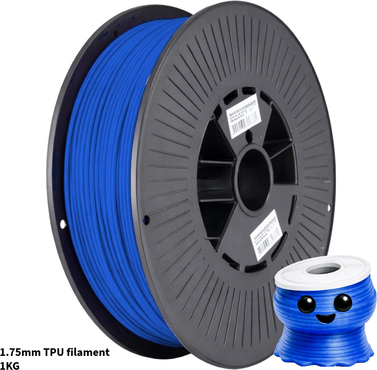 TPU Blauw Filament 93A – Flexibel en Slijtvast 3D-Printmateriaal