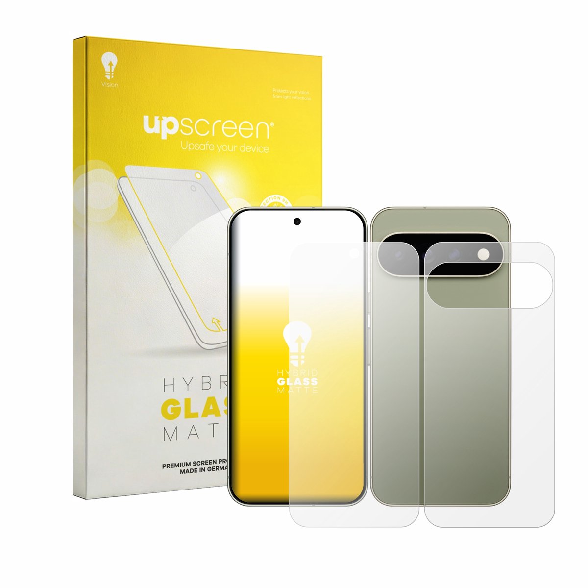 upscreen - Screenprotector voor Google Pixel 11 Pro XL (Voor+Achter) - Folie Beschermfolie Beschermglas matte